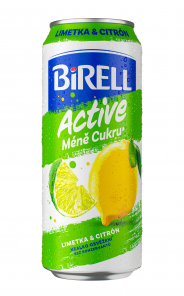 Birell Active Limetka a Citron méně cukru, plech 0,5l